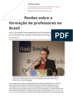 Reflexões sobre a formação de professores no Brasil