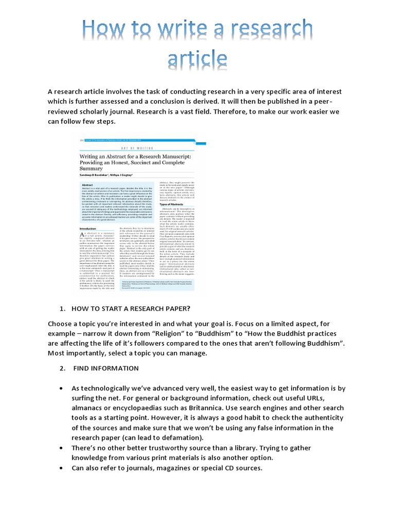 How to Write a Research Paper Guide | PDF | Academic Publishing | Thesis