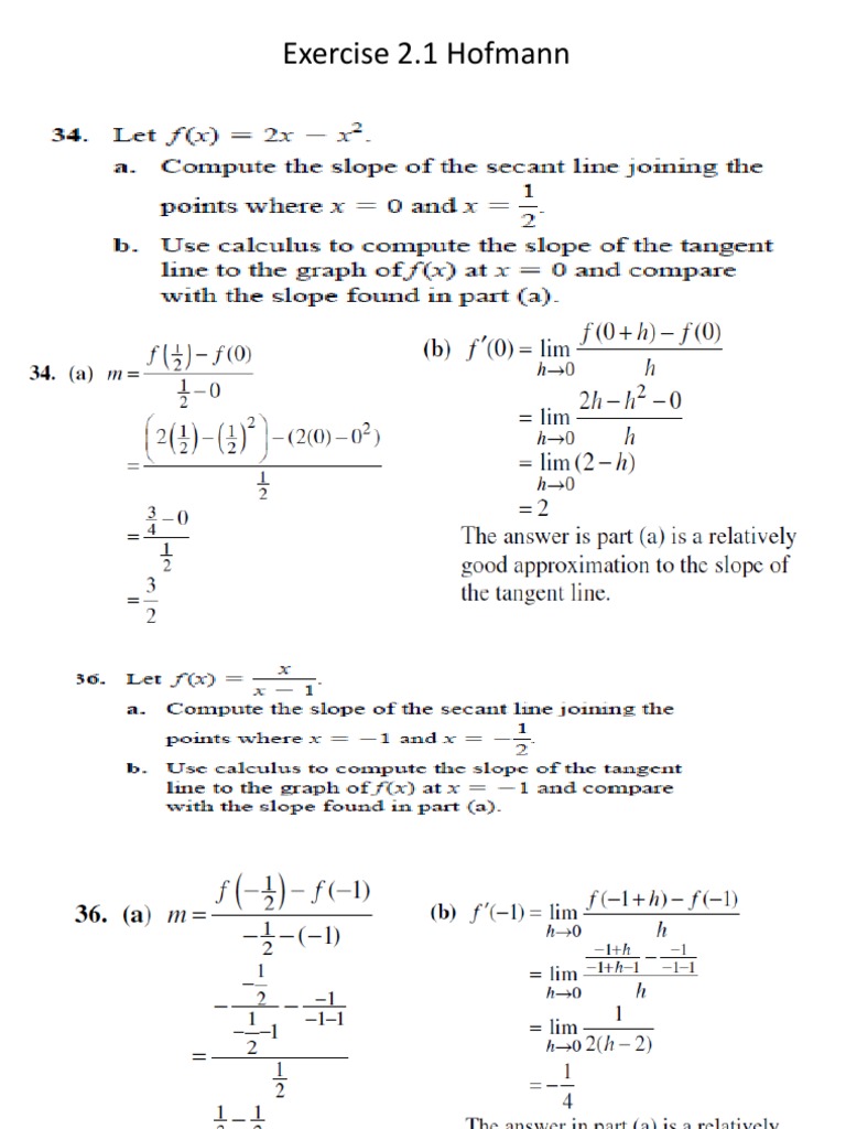 Hofmann Exercises Series | PDF