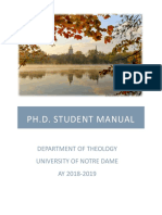 2018 2019 Ph.d. Theology Manual Update