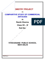 Chemistry Project: Comparitive Study of Commercial Antacids