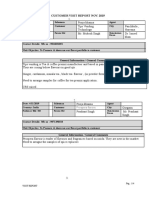 Customer Visit Report 4th Nov To 8th 2019