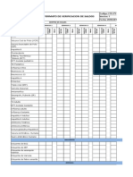 Formato de Verificacion de Saldo Arqueo Semanal