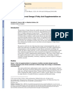 NIH Public Access: The Effect of Maternal Omega-3 Fatty Acid Supplementation On Infant Allergy