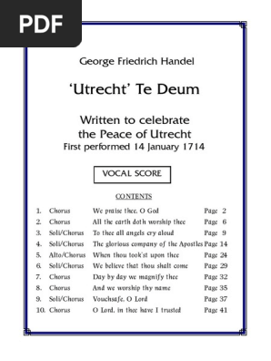 Ultercht Te Deum Pdf Latin Script