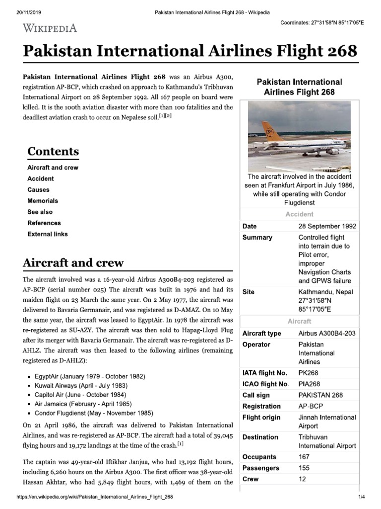 PIA Flight 268 CVR: Unraveling the Silent Disaster in the Sky