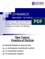 Dynamics: BDA 20103 - LECTURE 6