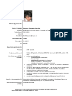 Curriculum Vitae Europass: Informaţii Personale