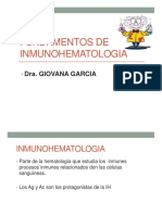 Fundamentos de Inmunohematologia Aplicados Al Area de Transfusion