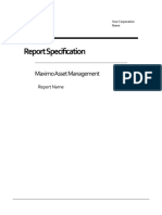 Report Specification Example