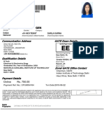 24 Apr 1998 Female GEN: Communication Address GATE Exam Details