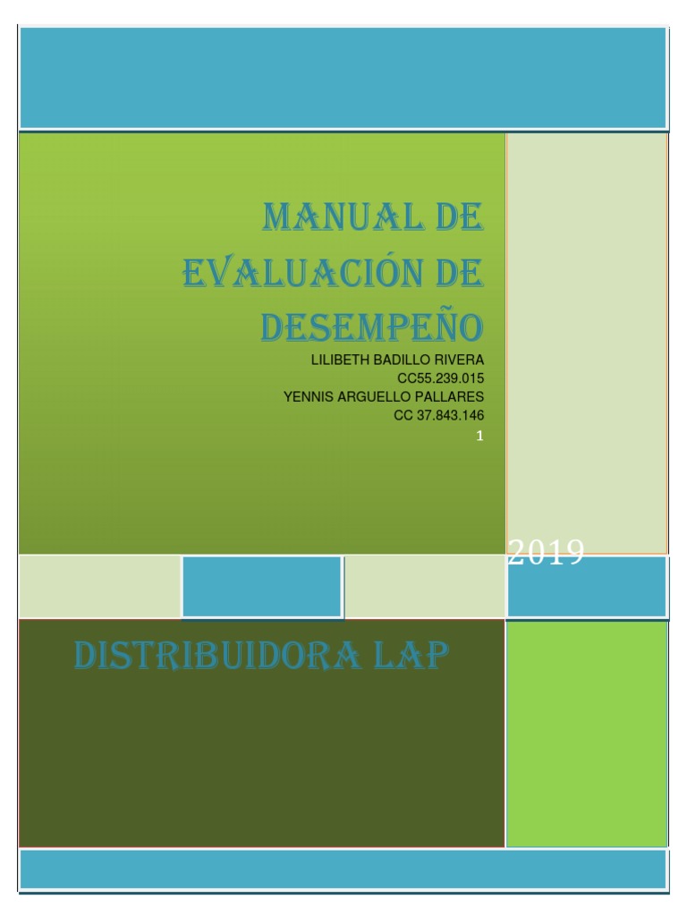 Manual de Evaluacion de Desempeño | PDF | Planificación | Evaluación