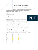 Cómo Calcular Las Corrientes en Un Nodo