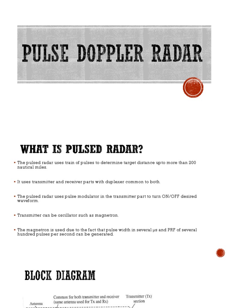 Pulse Doppler Radar