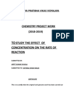 Effect of Concentration on Reaction Rate