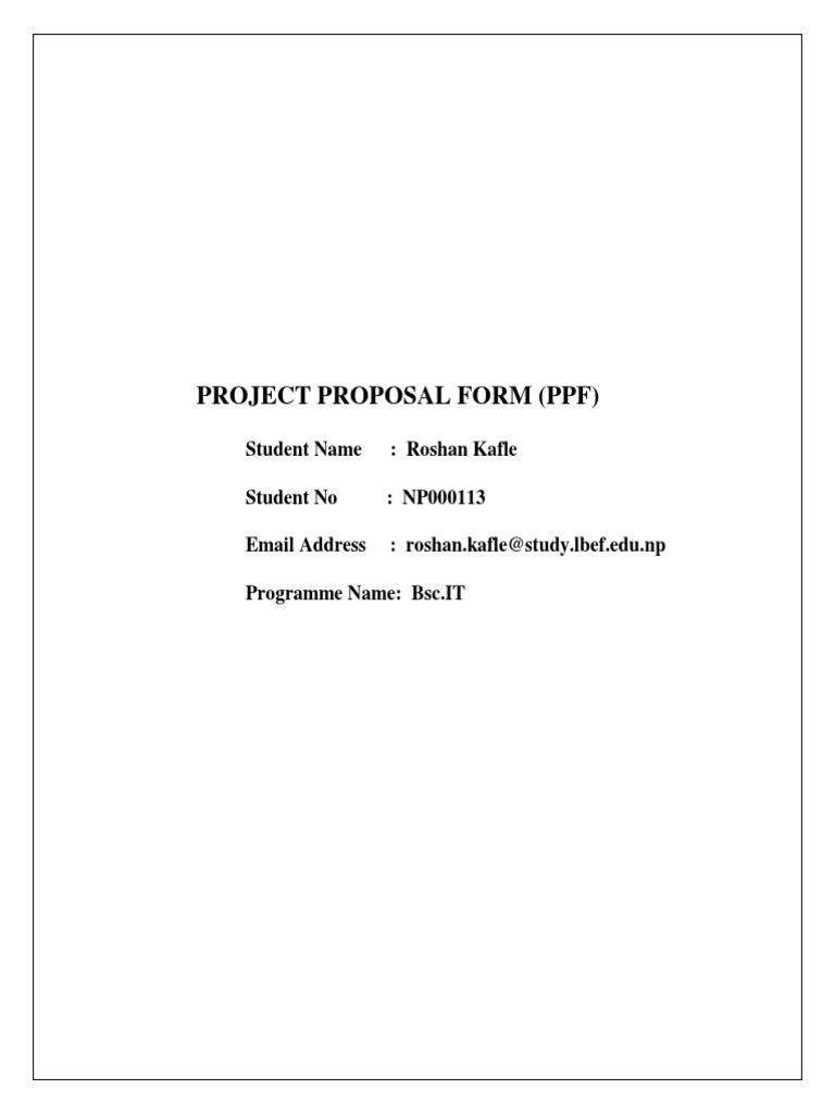 Project Proposal Form (PPF) | PDF | Hotel | Widget (Gui)