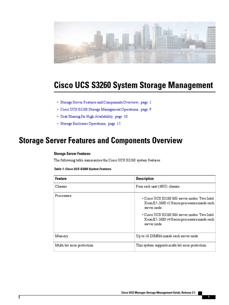 Cisco UCS S3260 Storage Management Guide | PDF | Hard Disk Drive ...