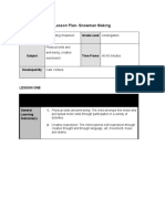Lesson Plan - Snowman Making