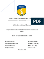 Amity University Chhattisgarh: Arbitration & Interim Measures