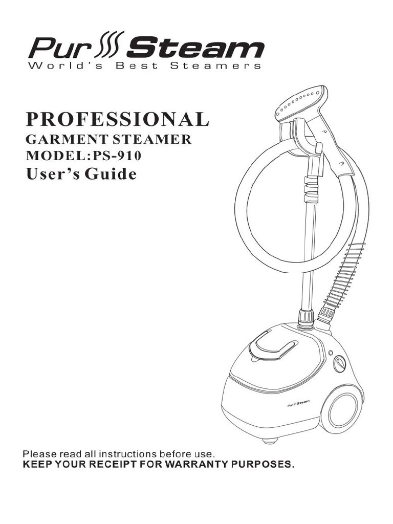 PurSteam PS910 Manual PDF