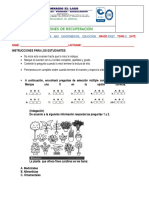 Evaluacion Recuperacion Natural Sciences Primeros