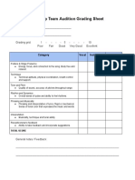 SAMPLE Worship Audition Grading Sheet 