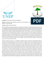 UNEP Position Paper For MUN