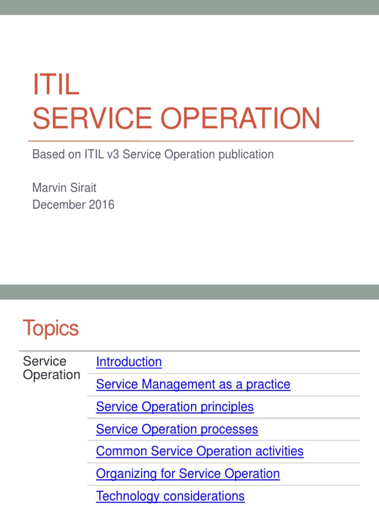 ITIL V3 Service Operation Overview | PDF | Information Security | Databases