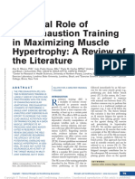 Potential Role of Pre-Exhaustion Training in Maximizing Muscle Hypertrophy: A Review of The Literature