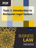 Topic 1 Malaysian Legal System