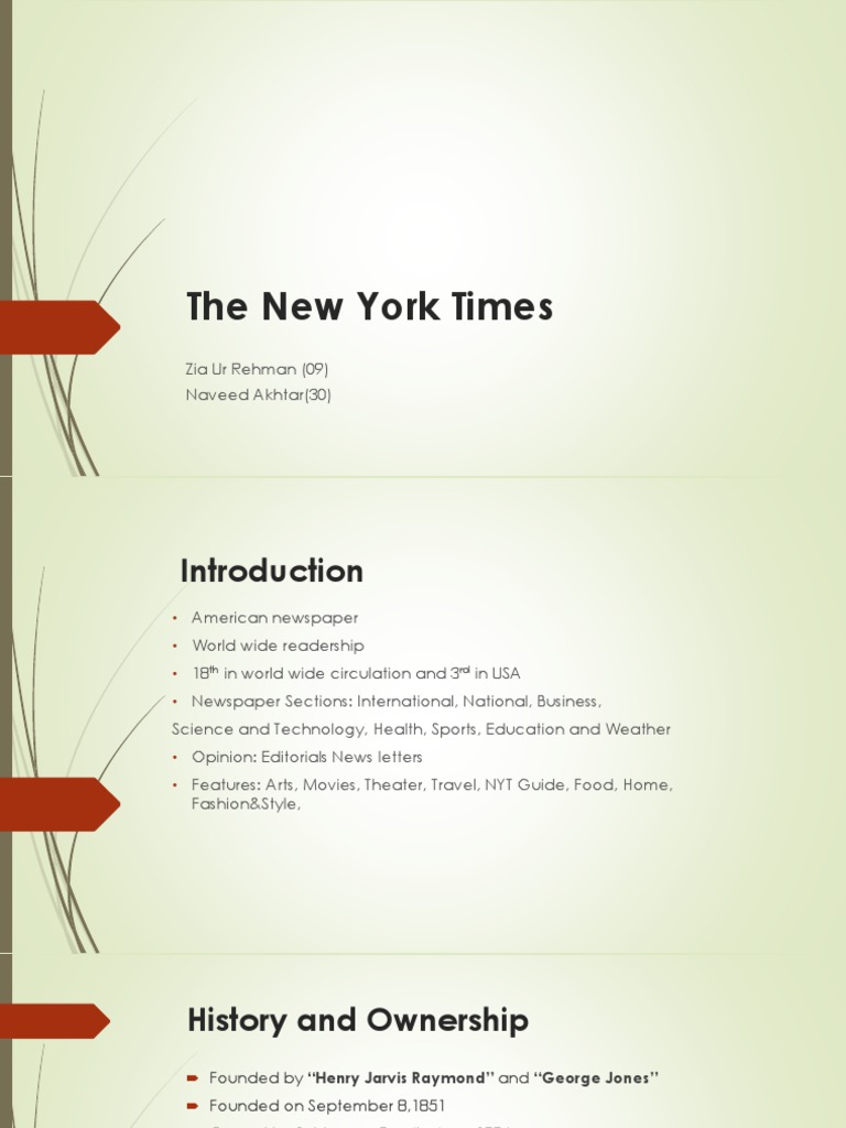 New York Times | PDF | The New York Times | Newspapers