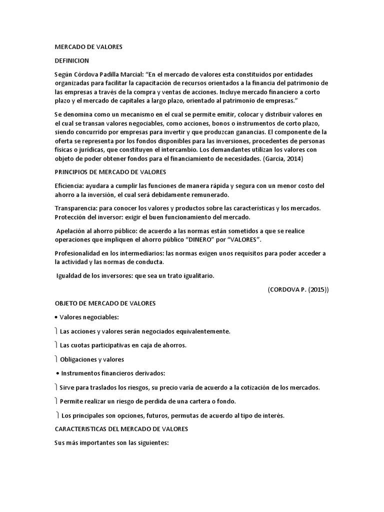 Introducción al Mercado de Valores | PDF | Bolsa de Valores | Bolsa