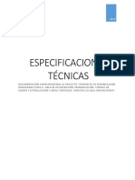 Especificaciones Técnicas - Obra Civil