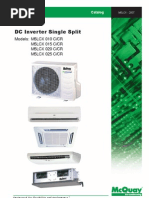 DC Inverter Single Split: Models: M5LCX 010 C/CR M5LCX 015 C/CR M5LCX 020 C/CR M5LCX 025 C/CR