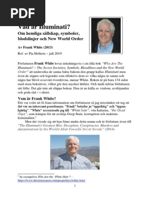 Frank White: Who Are The Illuminati?  PDF