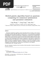 Hybrid Genetic Algorithm Based On Quantum Computing For Numerical Optimization and Parameter Estimation