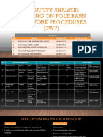 Job Safety Analysis:: Working On Pole Barn Safe Work Procedures (SWP)