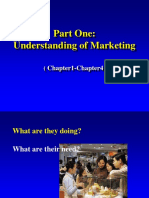 Part One: Understanding of Marketing: (Chapter1-Chapter4)