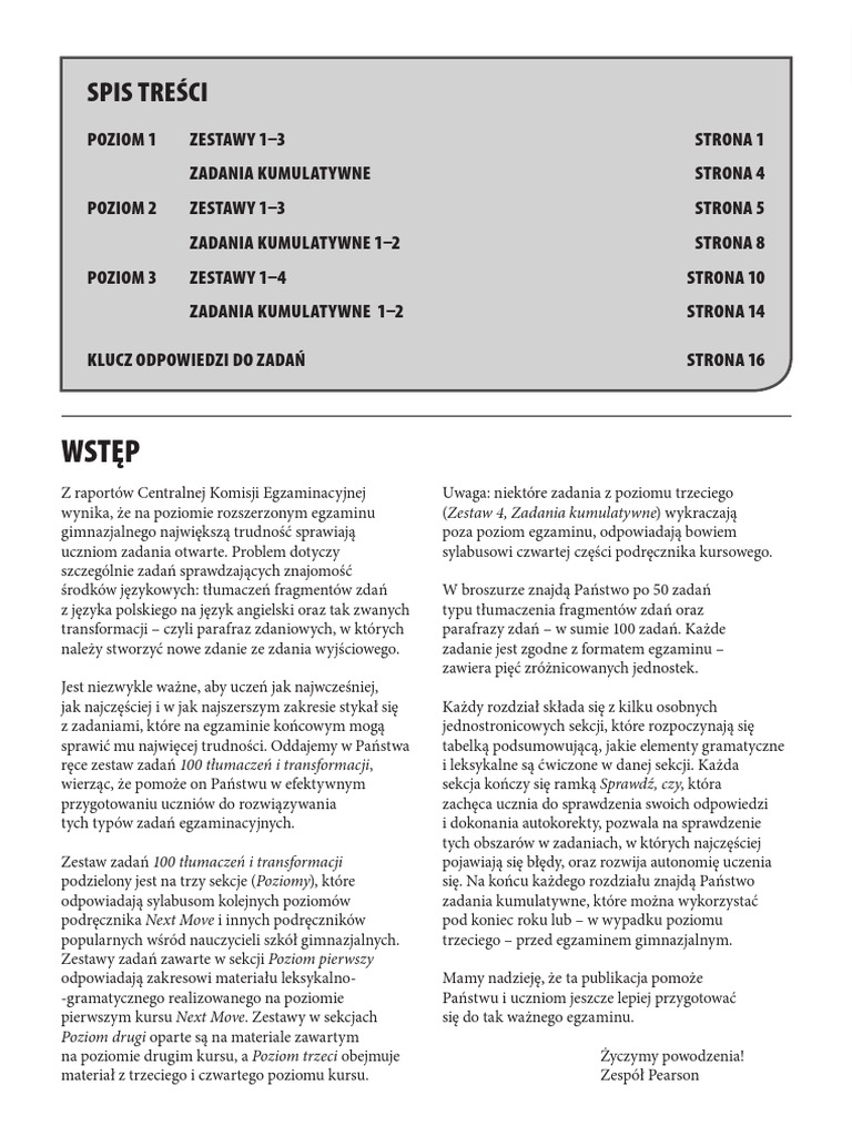 Transformacje Angielski Matura ćwiczenia Pdf