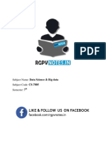 Unit 2 - Data Science & Big Data - WWW - Rgpvnotes.in PDF