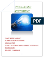 SCHOOL BASED ASSESSMENT OF ELECTRICAL AND ELECTRONIC DRAFTING