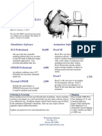 PC Software Commercial Prices: Simulation Software Animation Software