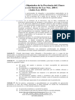 Ley 288 C de Honorarios Profesionales de La Provincia Del Chaco