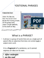 Prepositional Phrases