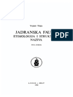 Jadranska Fauna: Etimologija I Struktura Naziva - Vojmir Vinja