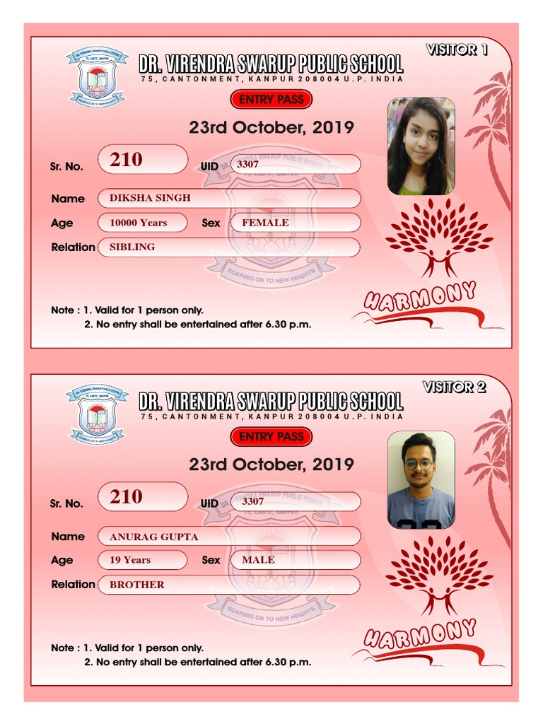 Event Entry Pass Details | PDF