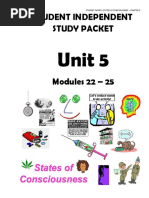 2019 New Student Independent Study Packet - Unit 5-States of Consciousness