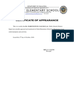 Certificate of Appearance Supervisor