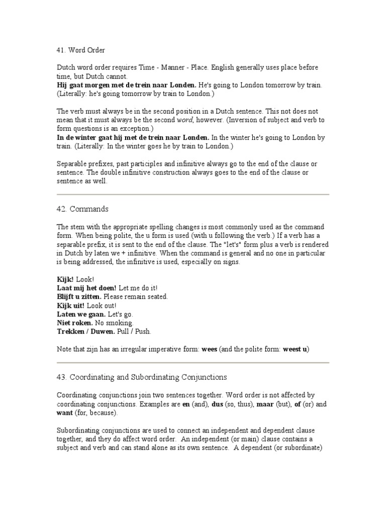 Dutch III | PDF