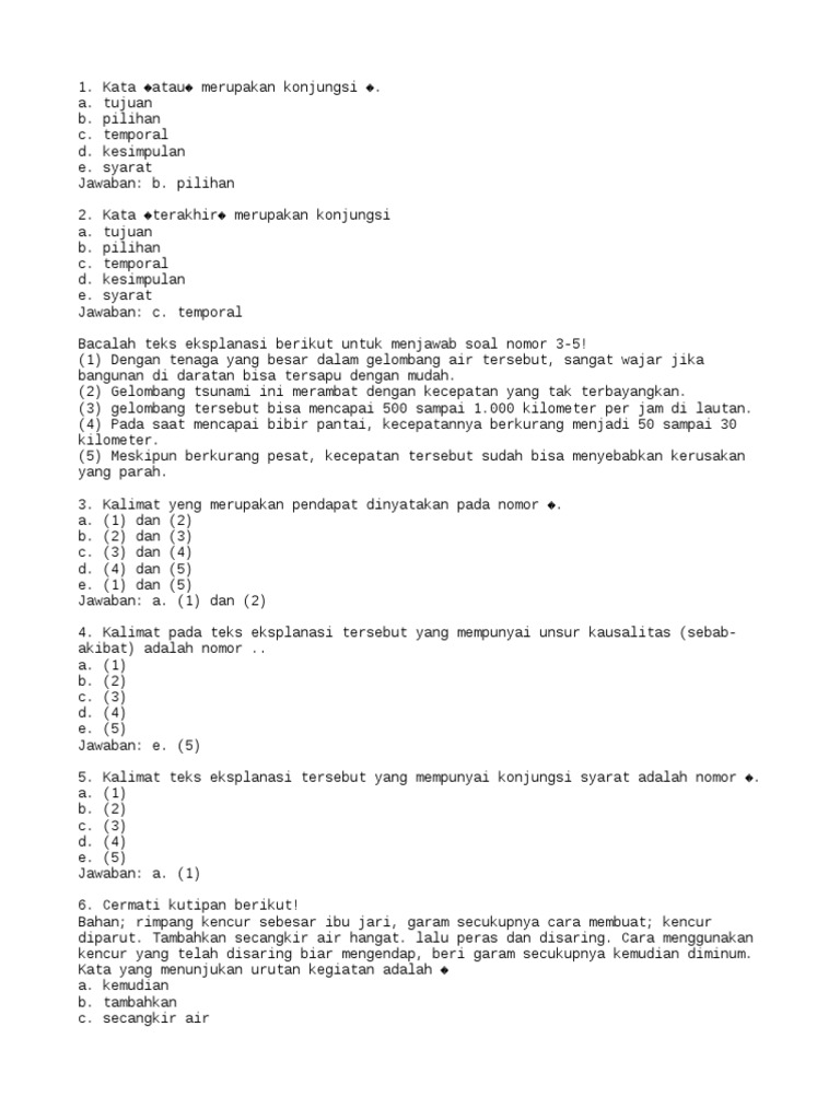 Soal Uas Keseluruhan B Indo
